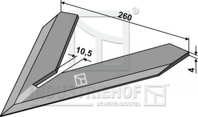 Hackschar 260mm zum Schweißen 1.10.1147