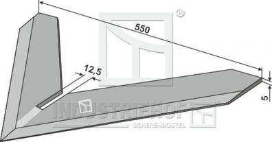 Hackschar 550mm zum Schweißen 1.10.1157