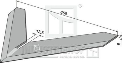 Hackschar 650mm zum Schweißen 1.10.1159