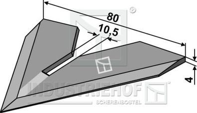 Hackschar 80mm zum Schweißen 1.10.1177