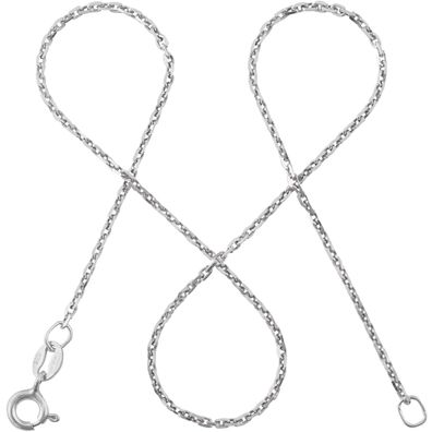 modabilé Ankerkette Silber 925 rund I 1,3mm Damen Silberkette 35cm-90cm I Halskette