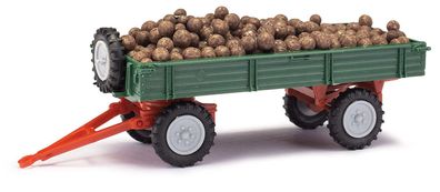 Busch Mehlhose 210010222 Anhänger T4 mit Kartoffeln, Grün, H0 Modell 1:87