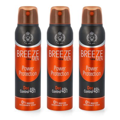 Breeze Men Deo Power Protection 3x 150 ml