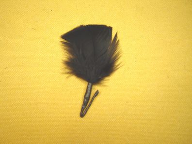 kleine Feder für Damenhut Pillbox Hutfeder schwarz ca 8cm F04-1