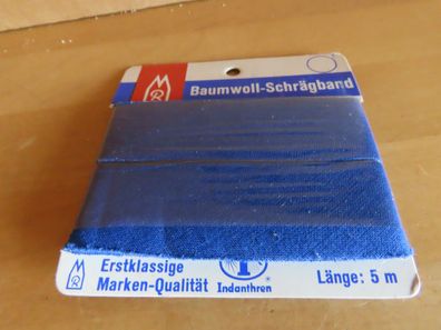 Baumwoll-Schrägband blau 5 m lang