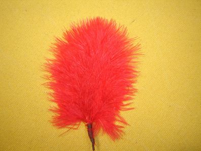 kleine Strauß Feder für Damenhut Pillbox Hutfeder rot ca 11,5cm F04-5