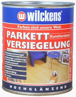 Wilckens 0,75l Parkett Versiegelung farblos Parkettlack Fußbodenlack Holzlack