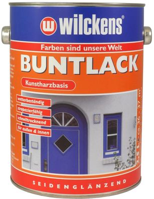 Wilckens 2,5l Buntlack seidenglänzend Reinweiß Holzlack Metalllack Lack Farblack