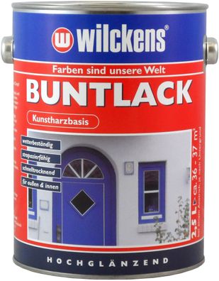 Wilckens 2,5l Buntlack hochglänzend Feuerrot Farblack Holzlack Metalllack Lack