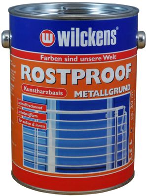 Wilckens 2,5l Rostproof Metallgrund Rotbraun Grundierung Rostschutz Metall