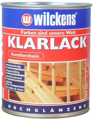 Wilckens 0,75l Klarlack hochglanz farblos Holz Metall Lack Kunstharz