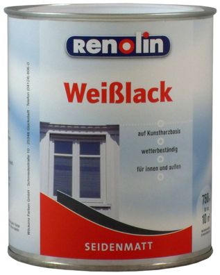 Renolin Weißlack seidenmatt Weiß Innenlack Außenlack Lack Holzlack