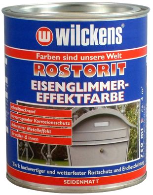 Wilckens 0,75l Rostorit Eisenglimmer Effektfarbe Grün Rostschutz Decklack Lack