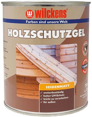 Wilckens 0,75l Holzschutz-Gel Palisander Wetterschutz Holzlasur Holz Schutz