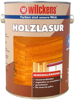 Wilckens 2,5l Holzlasur LF Teak Holzschutz Möbel Holz Lasur innen außen