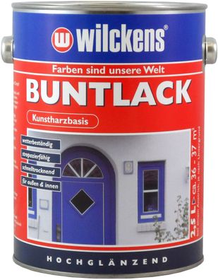 Wilckens 2,5l Buntlack hochglänzend Reinweiß Farblack Holzlack Metalllack Lack