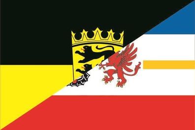 Fahne Flagge Baden-Württemberg-Mecklenburg-Vorpommern Premiumqualität