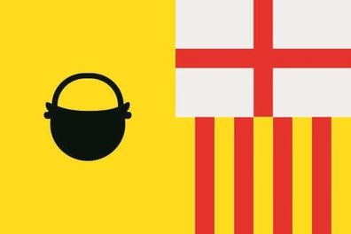 Fahne Flagge Caldas de Montbui (Spanien) Premiumqualität