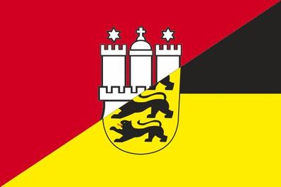 Fahne Flagge Hamburg-Baden-Württemberg Premiumqualität