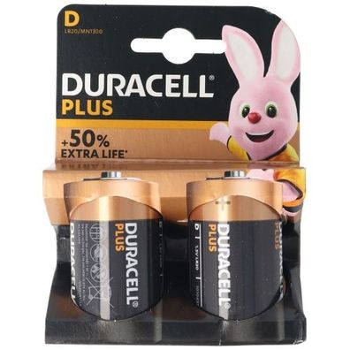 Duracell Plus Mono/ D/ LR20 2er Pack