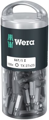 Wera 867/1 TORX® DIY 100, TX 27 x 25 mm, 100-teilig 05072450001