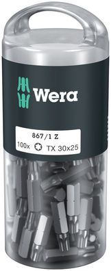 Wera 867/1 TORX® DIY 100, TX 30 x 25 mm, 100-teilig 05072451001