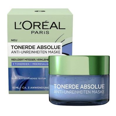 L'Oréal Paris Skincare Clay Mask Anti-Unreinheiten Maske 15 ml (23,27€/100ml)