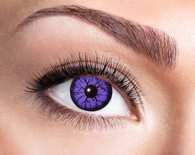 Kontaktlinse mit Sehstärke Monster violet