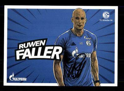 Ruwen Faller Autogrammkarte FC Schalke 04 2016-17 Original Signiert