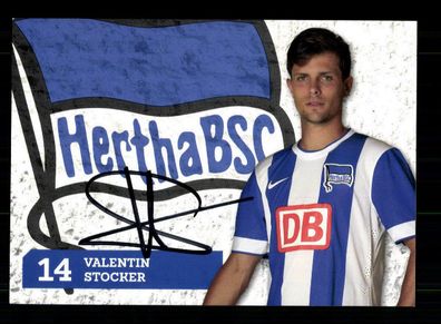 Valentin Stocker Autogrammkarte Hertha BSC Berlin 2014-15 Original Signiert