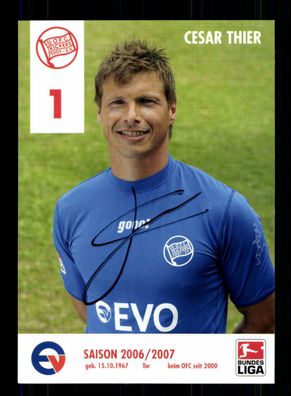 Cesar Thier Autogrammkarte Kickers Offenbach 2006-07 Original Signiert
