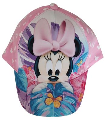 Disney Minnie Maus Schmetterling Kappe, Base Cap, Mütze, Sonnenhut, Kinder Rosa,