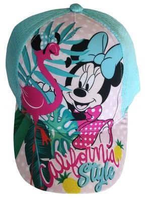 Disney Minnie Maus Kappe Basecap Mütze California Style! für Kinder Türkis, Gr.