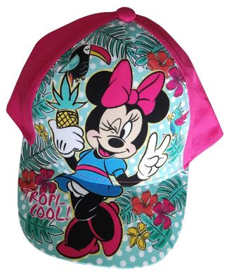 Disney Minnie Maus Kappe, Basecap, Mütze, "Tropi-Cool!" für Kinder, Pink, Gr. 54