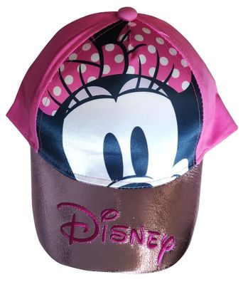 Disney Minnie Mouse Kinder Baseballmütze, Basecap, Kappe, verstellbar, Metallic-
