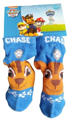 Nickelodeon Paw Patrol Baby Socken mit Hund Chase blau braun Größe 18/20