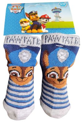 Nickelodeon Paw Patrol Baby Socken mit Hund Chase blau grau Größe 15/17