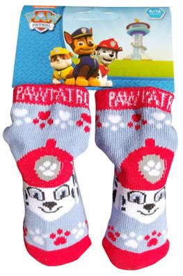 Nickelodeon Paw Patrol Baby Socken mit Hund Marshall rot grau Größe 15/17