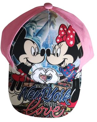 Disney Mickey Maus Kappe, Basecap From New York with love für Kinder, pink, Größ