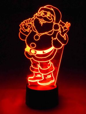 originelle 3D LED-Lampe Weihnachten Tischleuchte Wohnlicht Wohnzimmer Motivlampe Sant