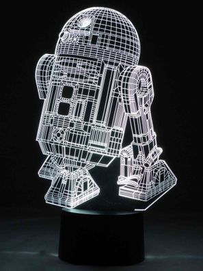 LED 3D-Lampe R2D2 Droide Tischlampe Tischleuchte Farbwechsel Wohnlicht Lampen
