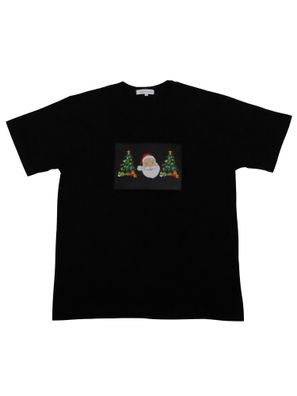 LED T-Shirt Weihnachten mit Santa Claus leuchtender blinkender Weihnachtsmann Weih
