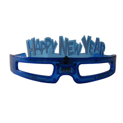 Silvester Party Brille Happy New Year Spassbrille Leuchtbrille Blau Grün Rot