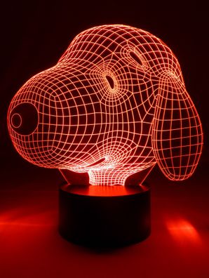 niedliche 3D LED-Lampe Hund Farbwechsel Kinderlampe Nachttischlampe Tischleuchte Kin