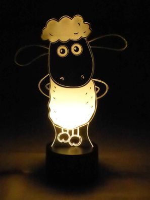 Kinderzimmer Lampe Schaf 3D Nachttischlampe LED Tischleuchte Mehrfarben Licht