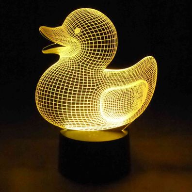 originelle 3D-LED Kinderleuchte Kinderlampe niedliche Ente Kinderzimmerlampe Schlumme