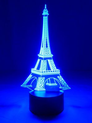 3D LED-Lampe Eiffelturm Tischlampe Wohnlicht Nachttischlampe RGB Tischleuchte