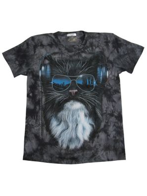 T-Shirt mit hochwertigem 3D Druck Cool Cat
