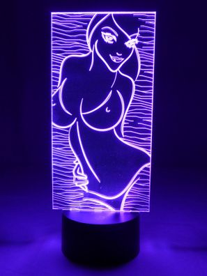 3D LED-Lampe sexy Girl Mehrfarben Lampen Wohnlicht Nachtisch-Lampe Tischleuchte