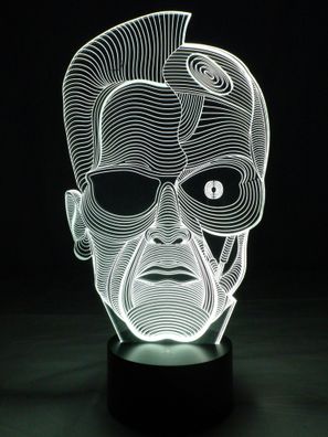 originelle 3D LED-Lampe Terminator Mehrfarbenlicht Tischlampe Wohnlicht Tischleuchte